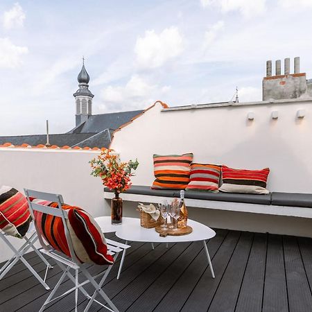 Duplex-Apartment With Terrace On Top Location In Gent Bagian luar foto
