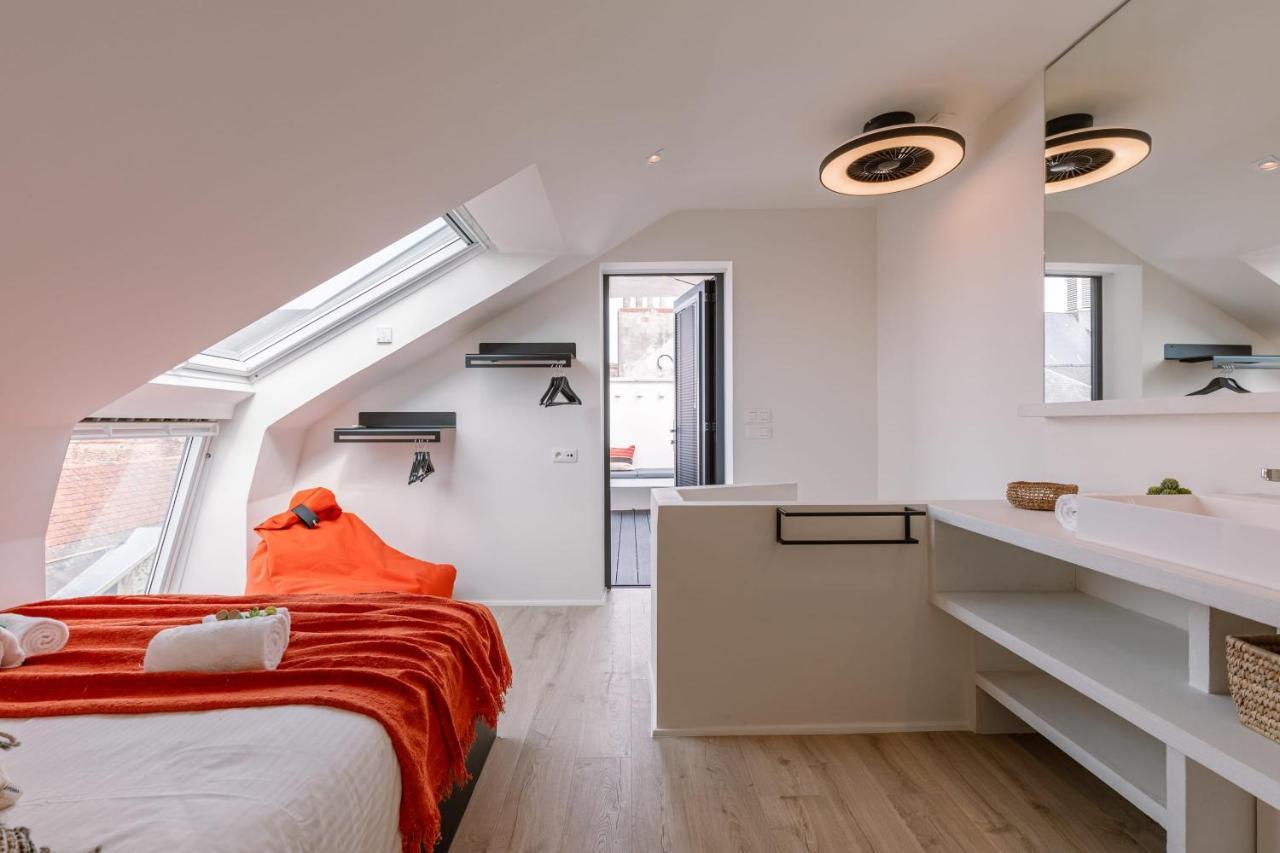 Duplex-Apartment With Terrace On Top Location In Gent Bagian luar foto