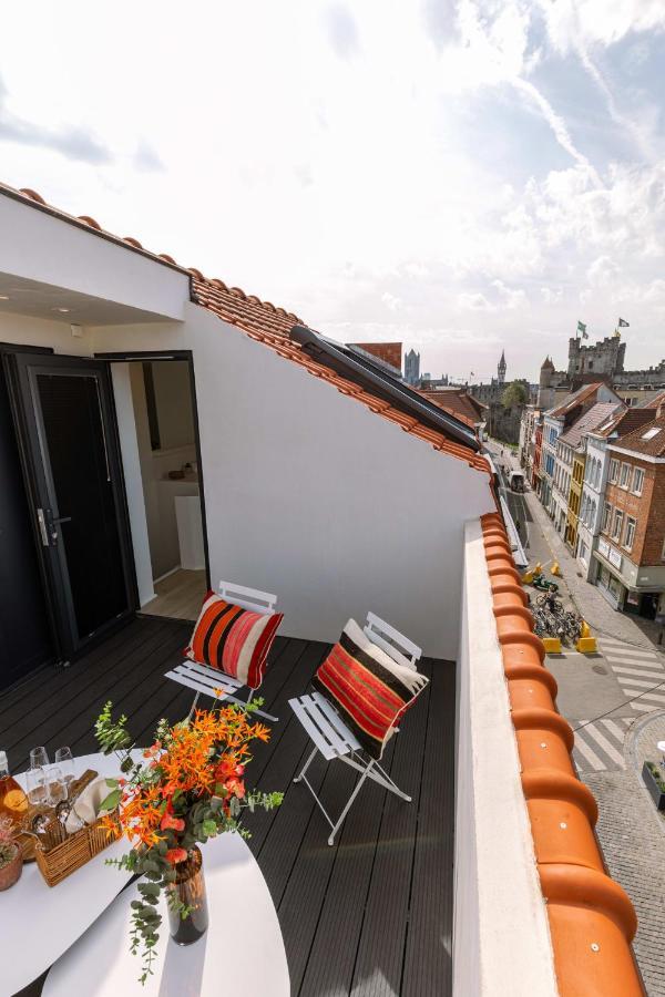 Duplex-Apartment With Terrace On Top Location In Gent Bagian luar foto